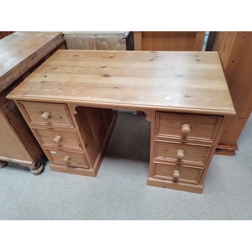 1231 - Pine pedestal desk 120cm x 65cm