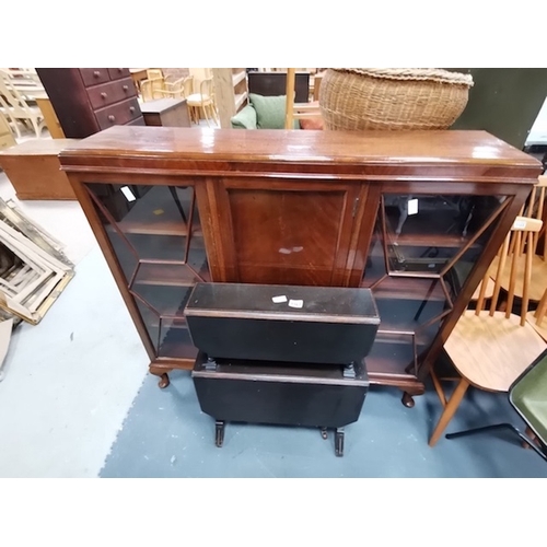 1167 - 2 tier Sutherland table and Mahogany china cabinet