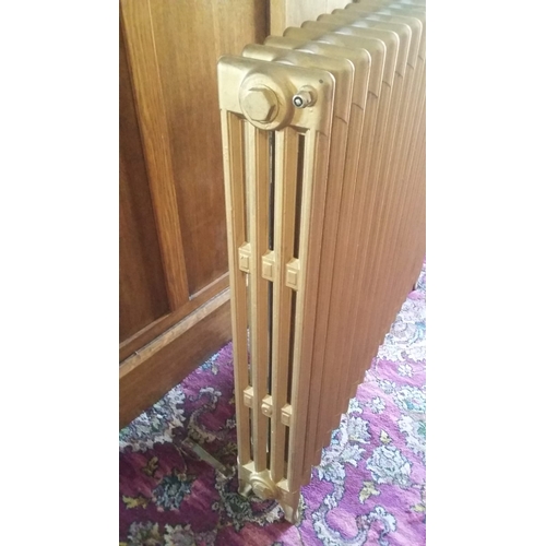 1028h - 4 x cast iron radiators with end decoration  ( 2 x radiators to be collected from house at Boro... 