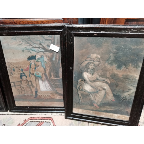 870t - 5 Antique prints