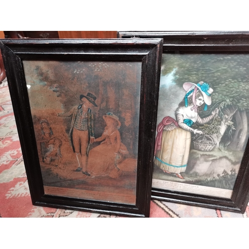 870t - 5 Antique prints