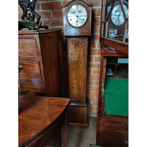 760 - Grandmother Mahogany and Walnut clock