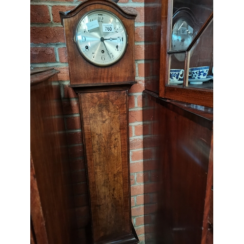 760 - Grandmother Mahogany and Walnut clock