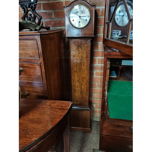 760 - Grandmother Mahogany and Walnut clock