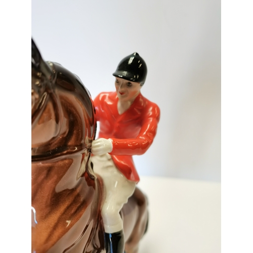 103 - Beswick Rearing huntsman on brown horse