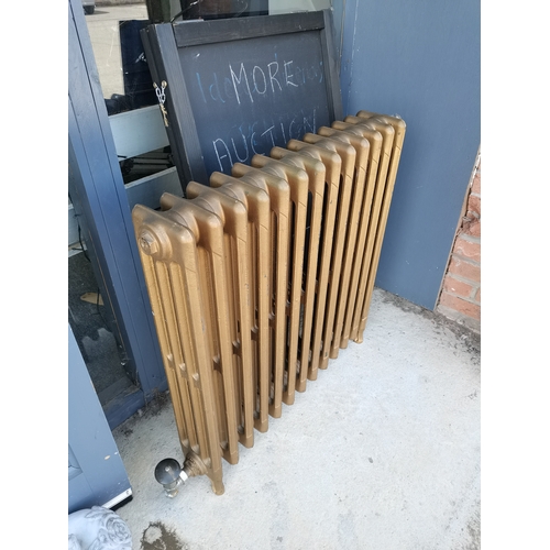 1028h - 4 x cast iron radiators with end decoration  ( 2 x radiators to be collected from house at Boro... 