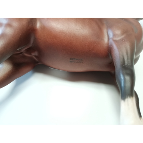 15c - Beswick brown horses x 2