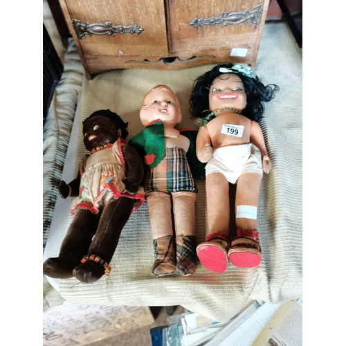 199 - 3 x Vintage dolls