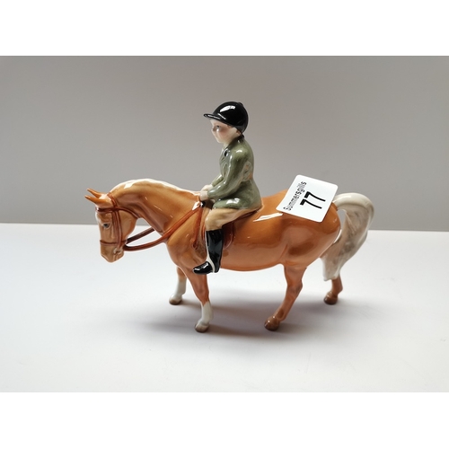 77 - Beswick boy on Palomino pony