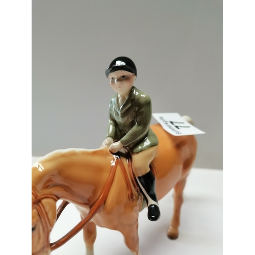 77 - Beswick boy on Palomino pony