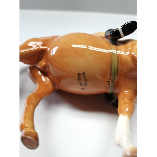 77 - Beswick boy on Palomino pony