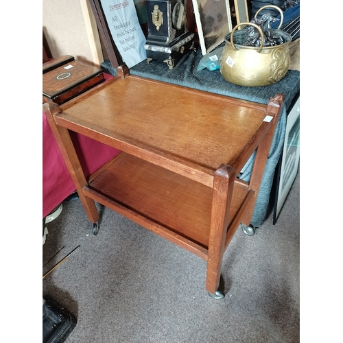 870e - Mouseman tea trolley