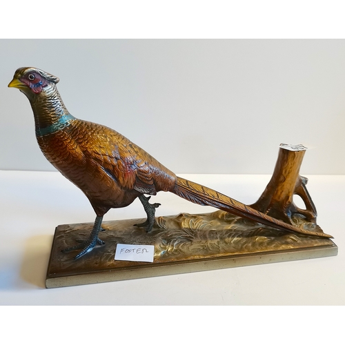 457 - Metal figure of pheasant