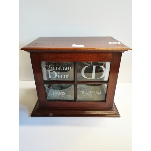 463 - Antique Mahogany display cabinet 33cm x 27cm x 19cm