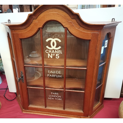 478 - Repro. Oak display cabinet