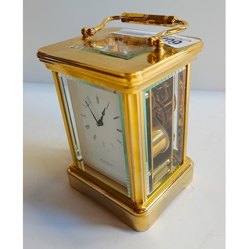 499 - Payne  & Son brass carriage clock 13cm