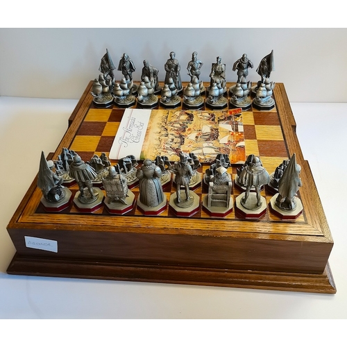 Pewter Chess set Spanish Armada Danbury Mint