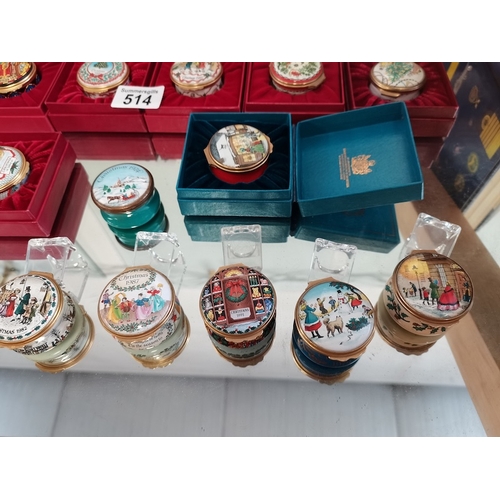 514 - 25 Halcyon Days Christmas trinket boxes