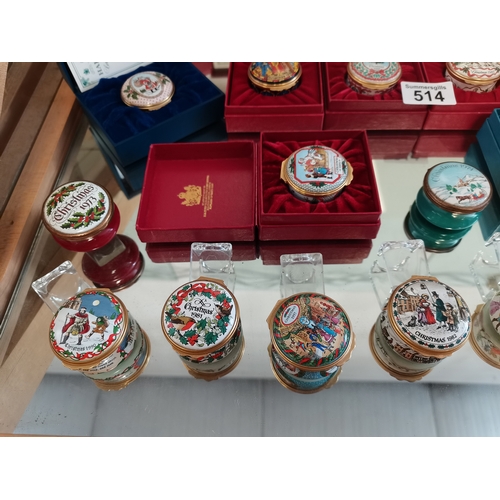 514 - 25 Halcyon Days Christmas trinket boxes