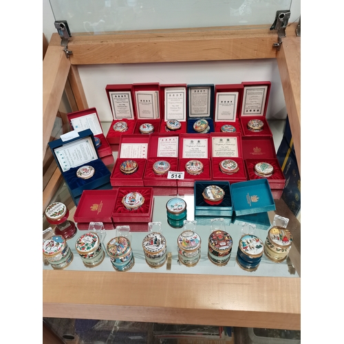 514 - 25 Halcyon Days Christmas trinket boxes