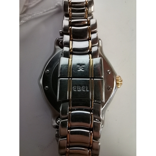 657 - Ebel ladies stainless steel wrist watch with mother of pearl