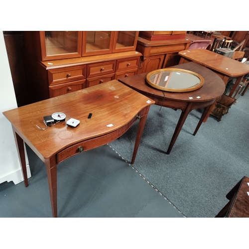 1005 - Antique Mahogany side tables x 2