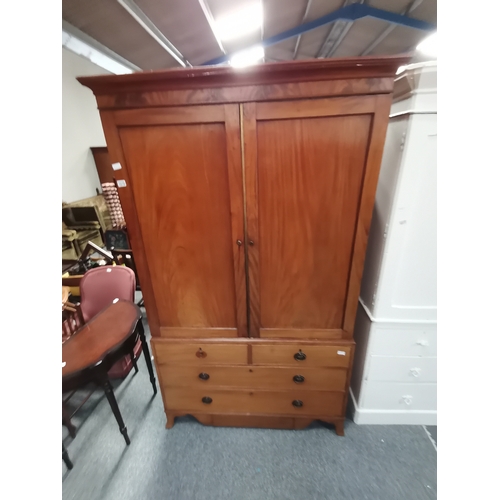 1010 - Antique Mahogany linen press