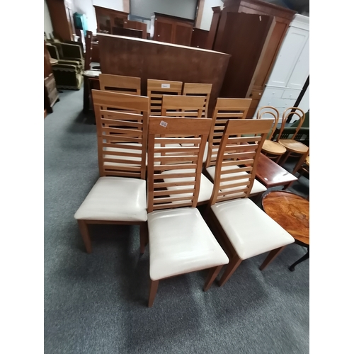 1016 - 8 x Oak dining chairs