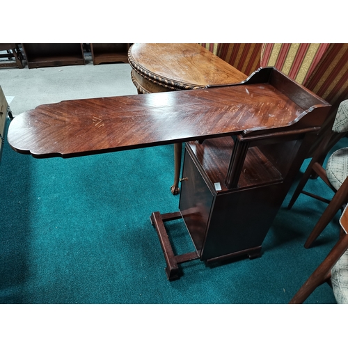 1072 - Unusual Mahogany cupboard with ironing board enclosed