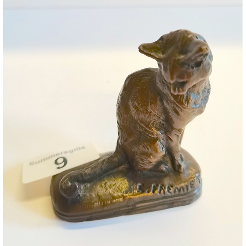 9 - Bronze E Fremiet cat 9cm in excellent condition ( Bronze was made by noted French sculpture Emmanuel... 