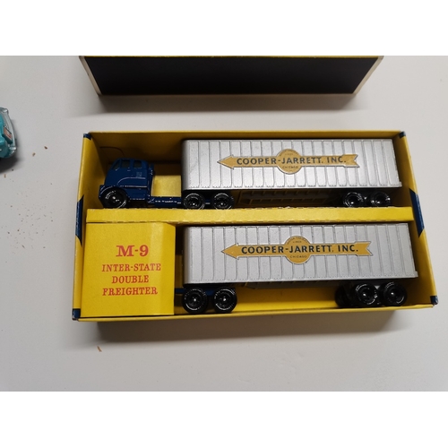 16 - Corgi Austin A60 boxed car plus Major M9 Matchbox Double Freighter