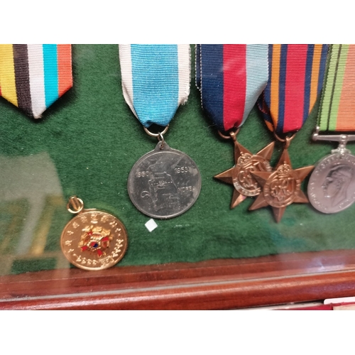 384 - Set of Korean and British medals for Harry Gledon 4539228 West Yorkshire enlisted 13-6-39 and all me... 