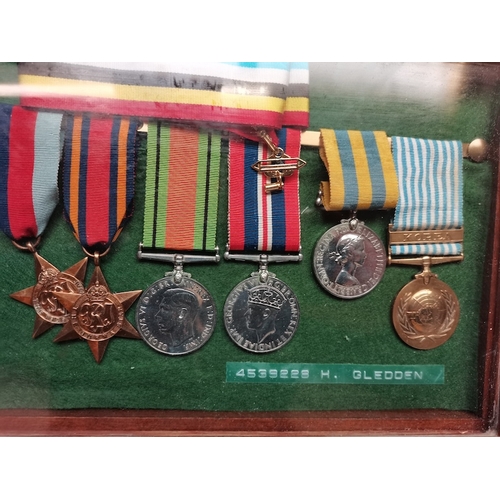 384 - Set of Korean and British medals for Harry Gledon 4539228 West Yorkshire enlisted 13-6-39 and all me... 