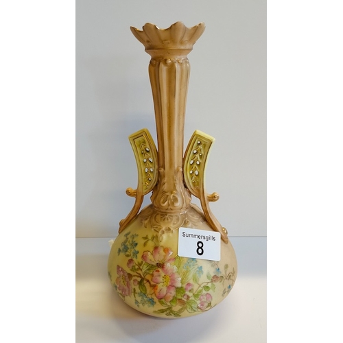 8 - Victorian vase with flower decoration