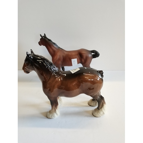 135 - Beswick Cart Horse plus Beswick Horse