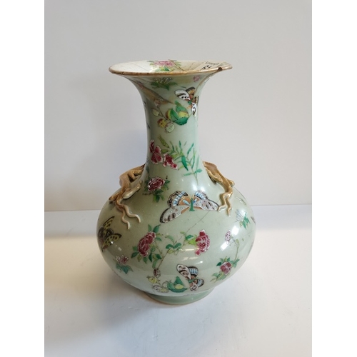 61 - Chinese famille verte  vase A/F 31 cm high