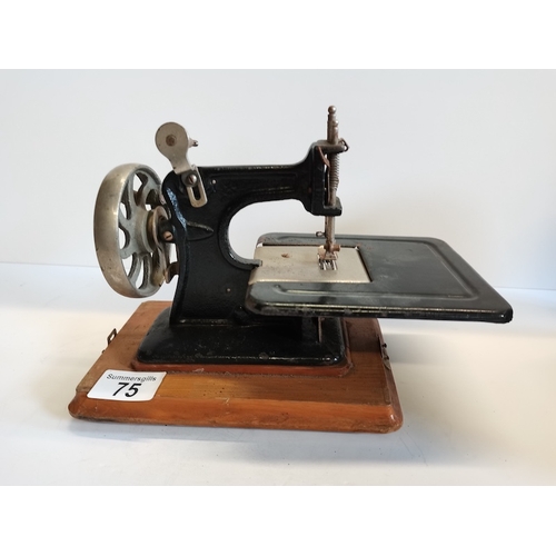 75 - Small Childs Sewing Machine By Federation