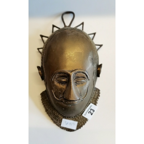 23 - Bronze Style Caverley Mask390cm ( Exc. Condition