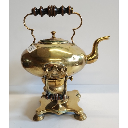 73 - Brass Teapot on Stand