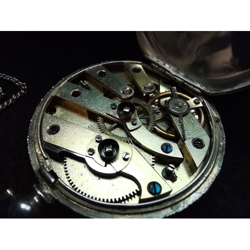 380 - Silver ladies pocket watch