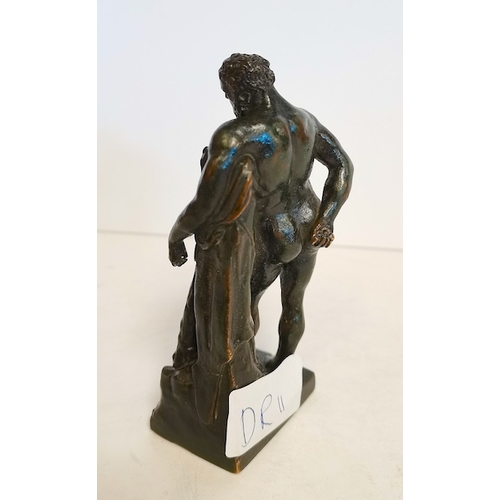 398 - Desktop bronze of Farnese Hercules 19th Century Italian grandtour piece 12cm