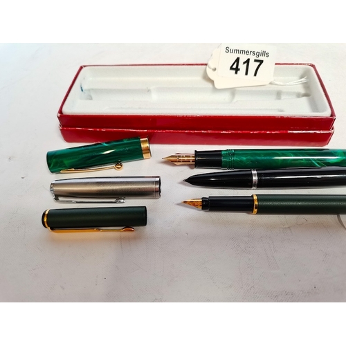 417 - Sheaffer and 2 x Parker  pens