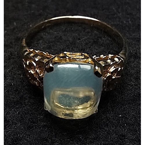 439 - Moonstone and gold ring