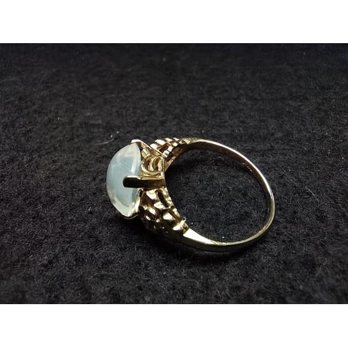 439 - Moonstone and gold ring