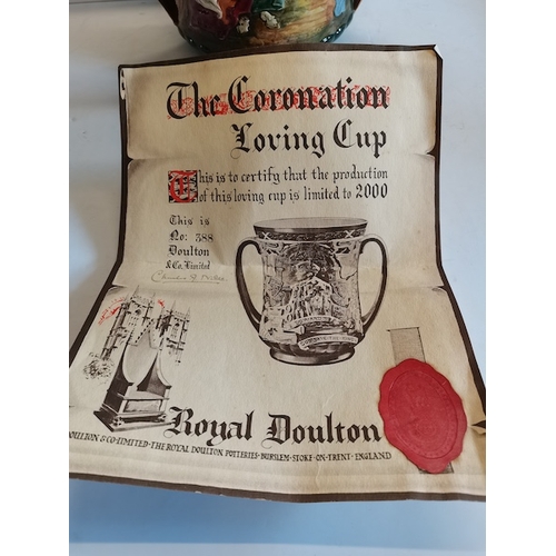 521 - Royal Doulton loving cup no 388 of 2000 in ex. Con.