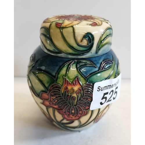 525 - Moorcroft  small ginger jar 10cm