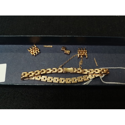 446e - Ladies gold bracelet 25g 9ct