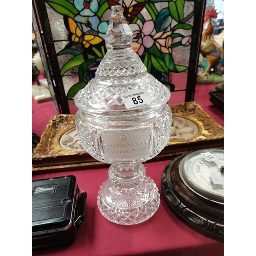 85 - Waterford Crystal Champion Hurdle 1989 Racing Trophy  ( slight chip on finual )