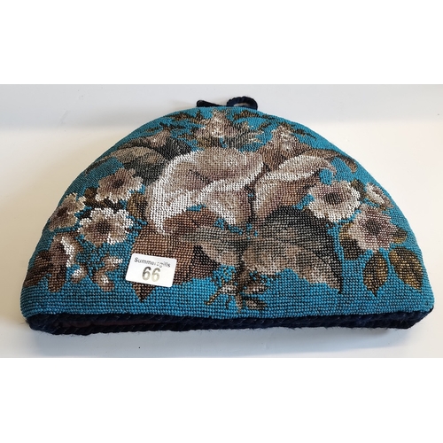 66 - Victorian Beadwork tea-cosy ( ex cond.