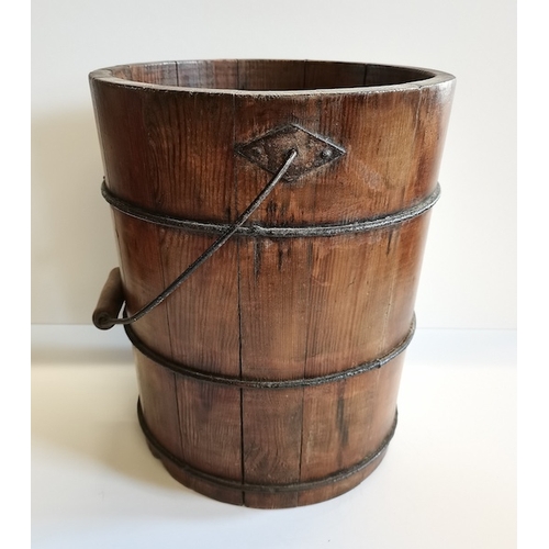 40 - Old wooden Fireside Bucket